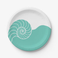 Teal Nautilus Sea Shell
