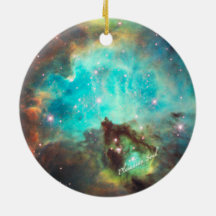 Teal Nebula Round Ornament #2