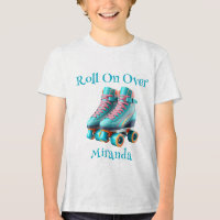Teal Neon Rollerskate Birthday Party Custom