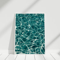 Teal Ocean Foam Poster