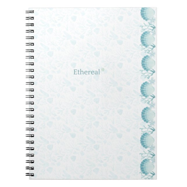 Teal Oceanic Pearls Personalised Beach Towel Notebook (Front)