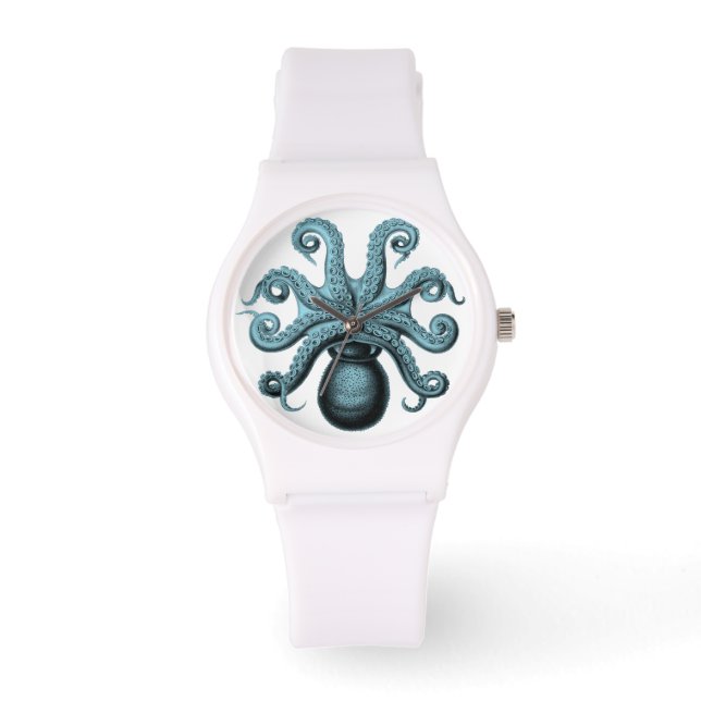 Teal Octopus on Watch (Front)
