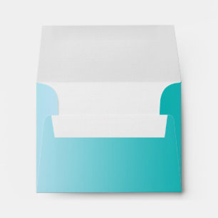Teal Ombre A2 Linen Envelope