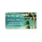 teal ombre beach wedding address labels