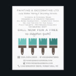 Teal Ombre Brushes, Painter & Decorator Flyer<br><div class="desc">Teal Ombre Brushes,  Painter & Decorator Advertising Flyer by The Business Card Store.</div>