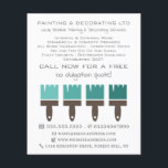Teal Ombre Brushes, Painter & Decorator Flyer<br><div class="desc">Teal Ombre Brushes,  Painter & Decorator Advertising Flyer by The Business Card Store.</div>