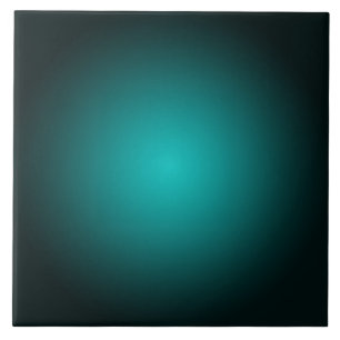 Teal Ombre Green Gradient Modern Minimalist Tile