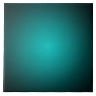 Teal Ombre Green Gradient Modern Minimalist Tile