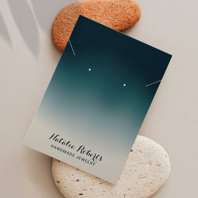 Teal Ombre Handmade Jewellery Earring Display (Creator Uploaded)