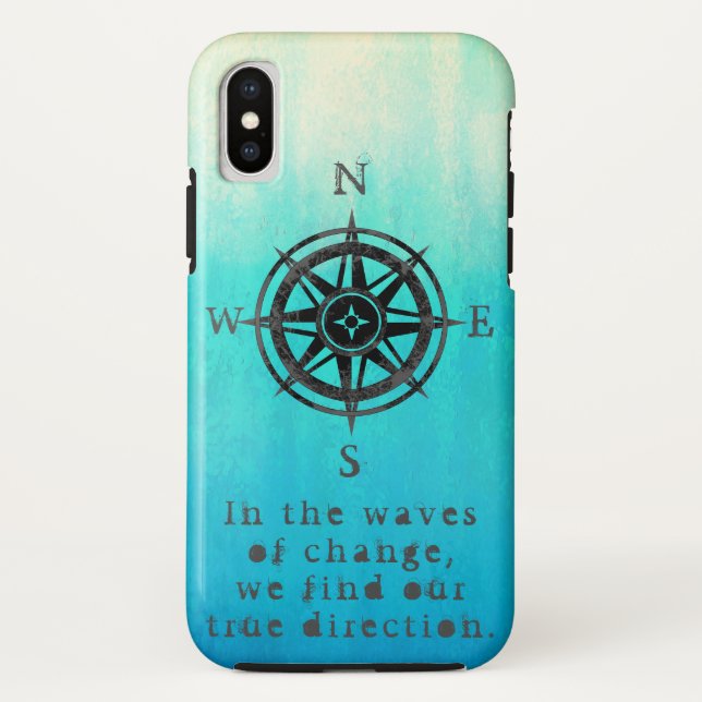 Teal Ombre Sea Case-Mate iPhone Case (Back)