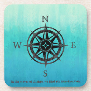 Teal Ombre Sea Coaster