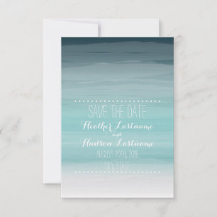 Teal Ombré Wedding Save The Date