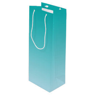 Teal Ombre Wine Gift Bag