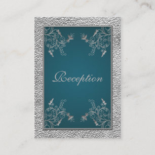 Teal on Pewter Enclosure Card