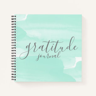 Teal Paint Smudge Gratitude Journal