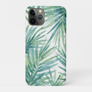 Teal Palm Leaves iPhone 11 Pro Case