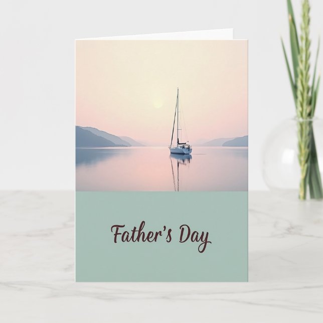 Teal Panel Fathers Day Card (Front)