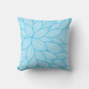 Teal Pastel Petal Watercolor Pillow