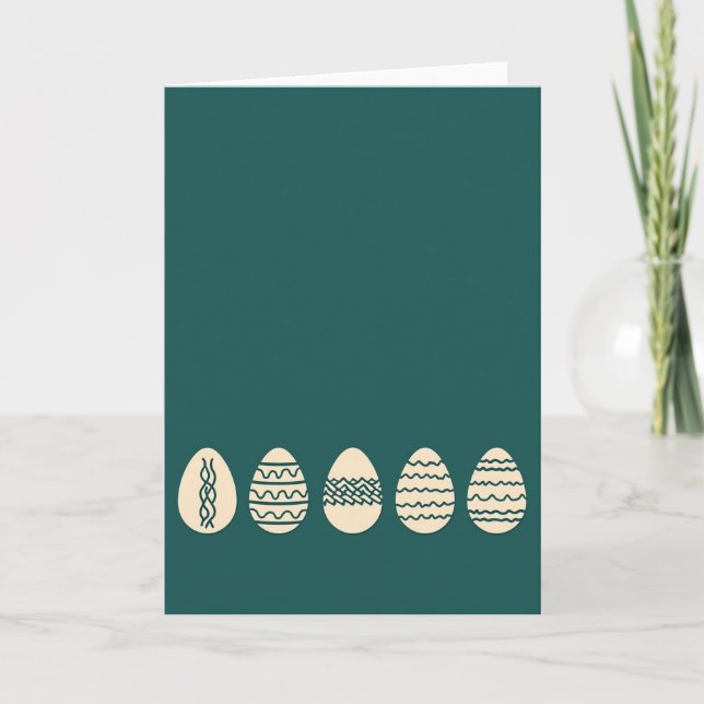 Teal Pattern Celebration Card (Front)