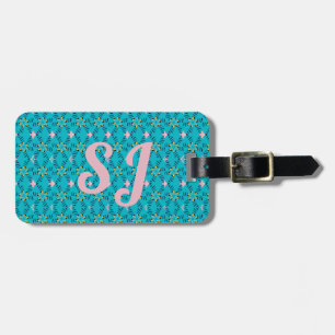 Teal Pattern Luggage Tag