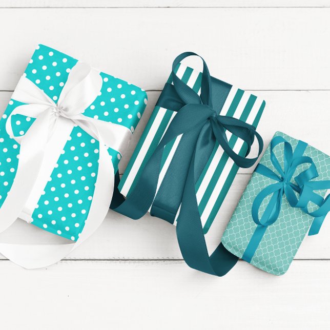 Teal Patterned Wrapping Paper Sheet (Creator Uploaded)