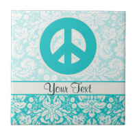 Teal Peace Sign
