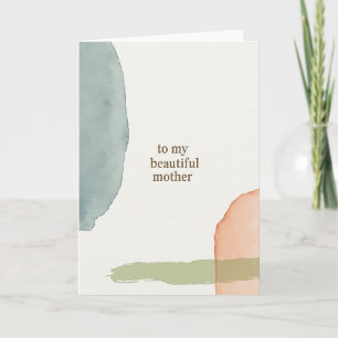 Teal Peach Mothers Day Card