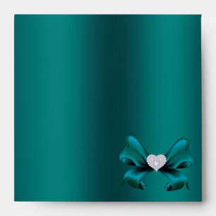 Teal Peacock Envelope