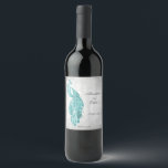 Teal Peacock Wedding Wine Label<br><div class="desc">Personalise a unique wine label for your wedding reception with a Teal Peacock Wedding Wine Label.  Wine Label design features an elegant peacock against delicate foliage and grunge background.  Personalise with the groom and bride's names along with the wedding date. Additional wedding stationery available with this design as well.</div>
