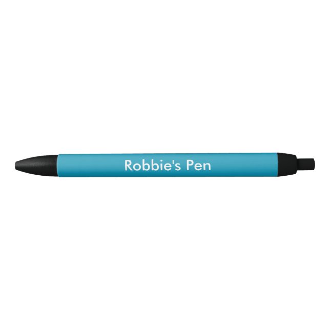 Teal Personalised Black Ink Pen (Front)