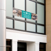 Teal Pet Business Banner with 2 Photos and Logo (Outside Building)