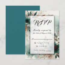 Teal Petals in Bronze Bloom Wedding