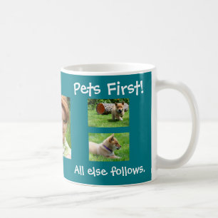 Teal Pets First 5 Customised Photos Coffee Mug