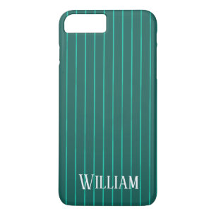 Teal pinstripes iPhone 8 plus/7 plus case