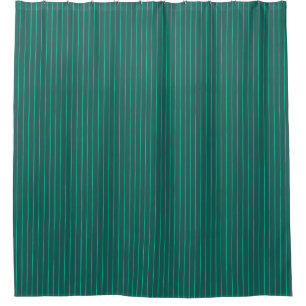Teal pinstripes shower curtain