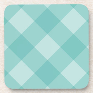 teal plaid coaster