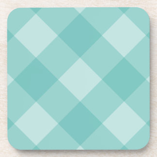 teal plaid coaster