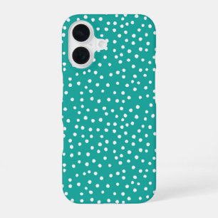 Teal Polka Dot Pattern Phone Case