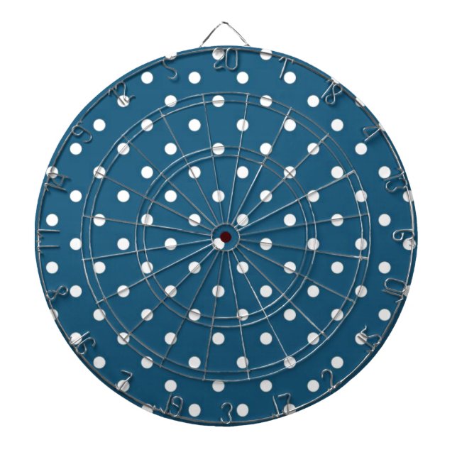 Teal Polka Dots Dartboard (Front)
