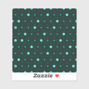 Teal Polka Dots Seamless Pattern