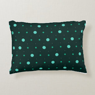 Teal Polka Dots Seamless Pattern Decorative Cushion