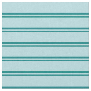 Teal & Powder Blue Coloured Lines/Stripes Pattern Fabric