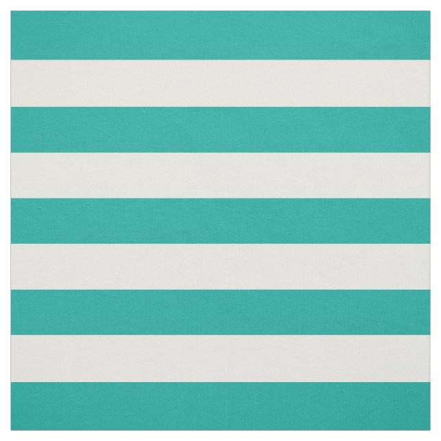 Teal Preppy Stripes Fabric (Swatch)