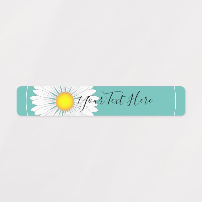 Teal Pretty Little Daisy Rectangle (Design 1)