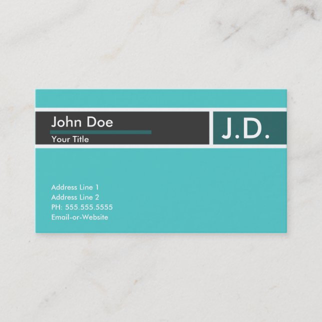 teal professional : business card (Front)