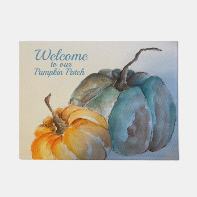 Teal Pumpkin Door Mat (Front)