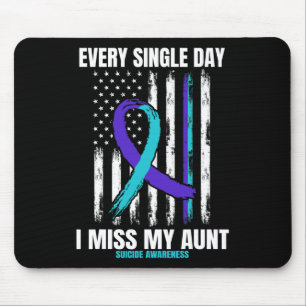 Teal Purple Aunt Suicide Awareness Prevention Amer Mouse Mat