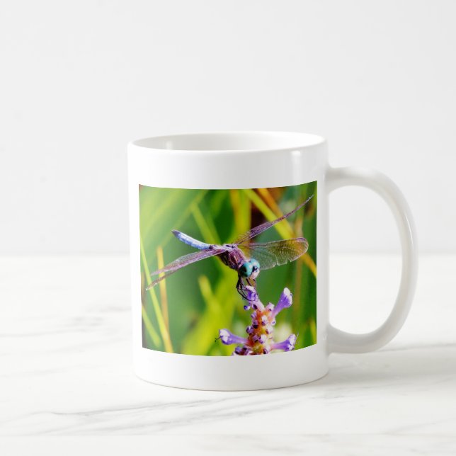 Teal & purple Dragonfly Coffee Mug (Right)
