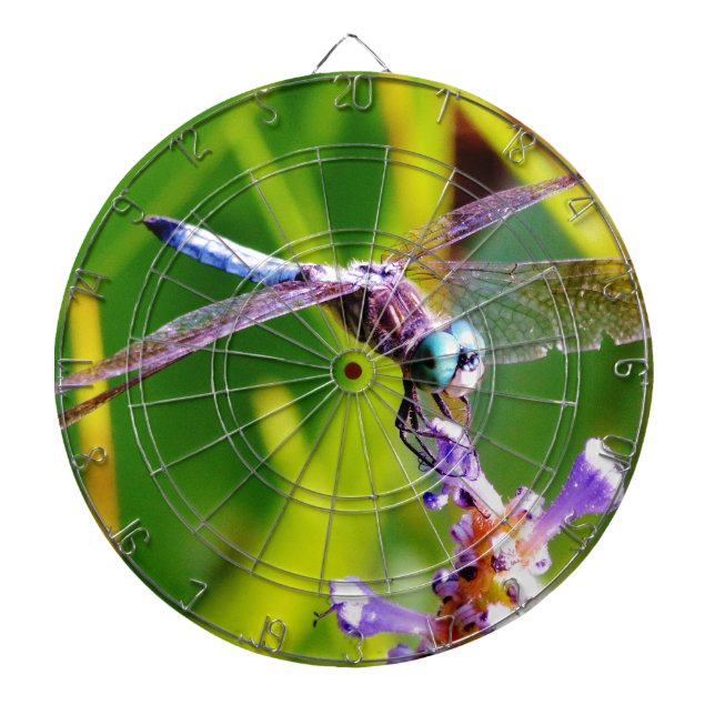 Teal & purple Dragonfly Dartboard (Front)
