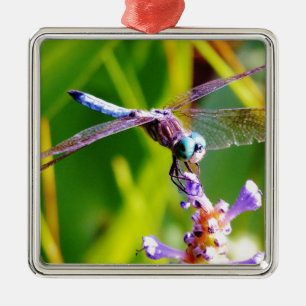 Teal & purple Dragonfly Metal Tree Decoration